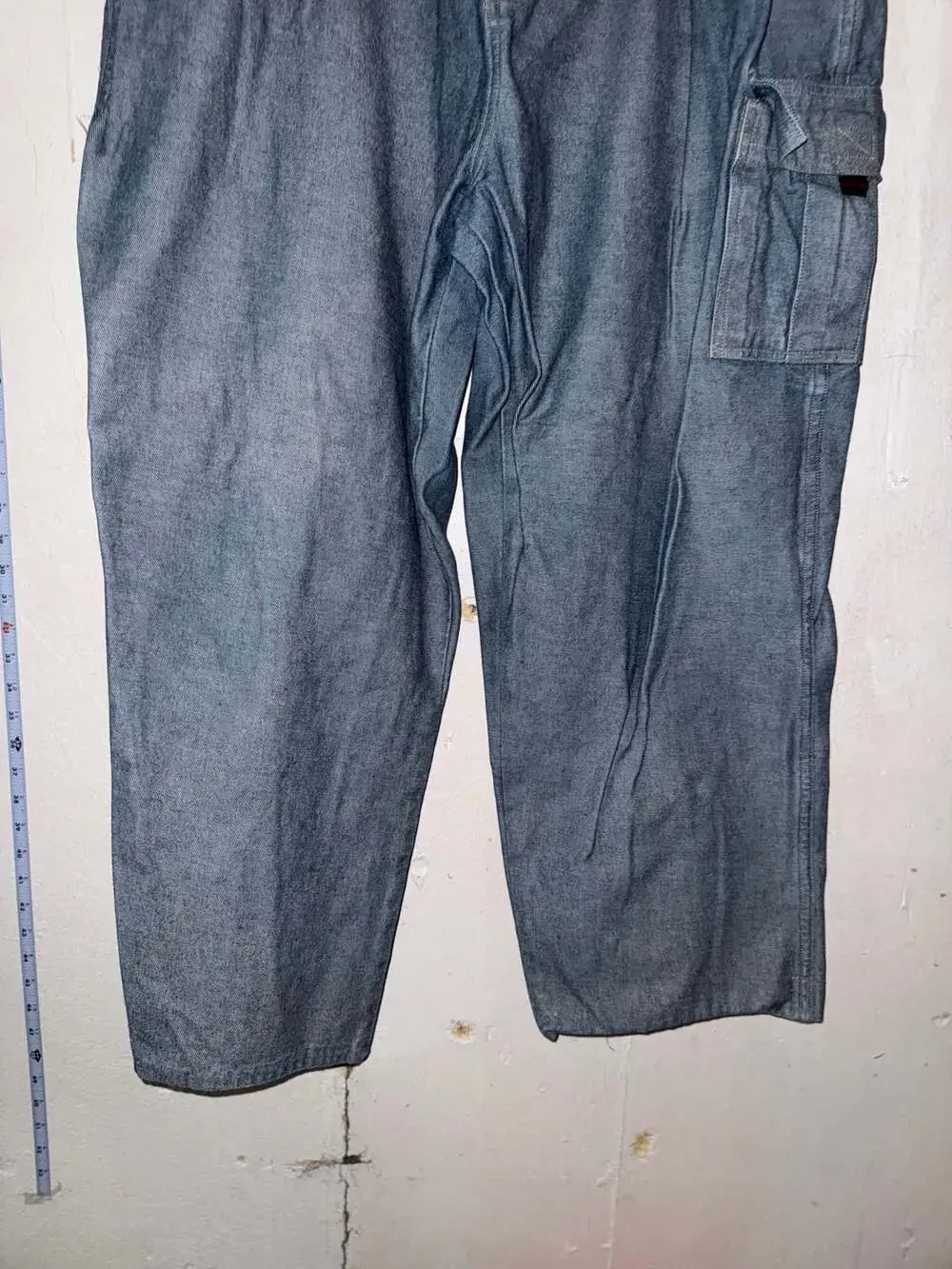 Vintage FUBU The Collection Baggy Carpenter Cargo Denim Jeans Size 42